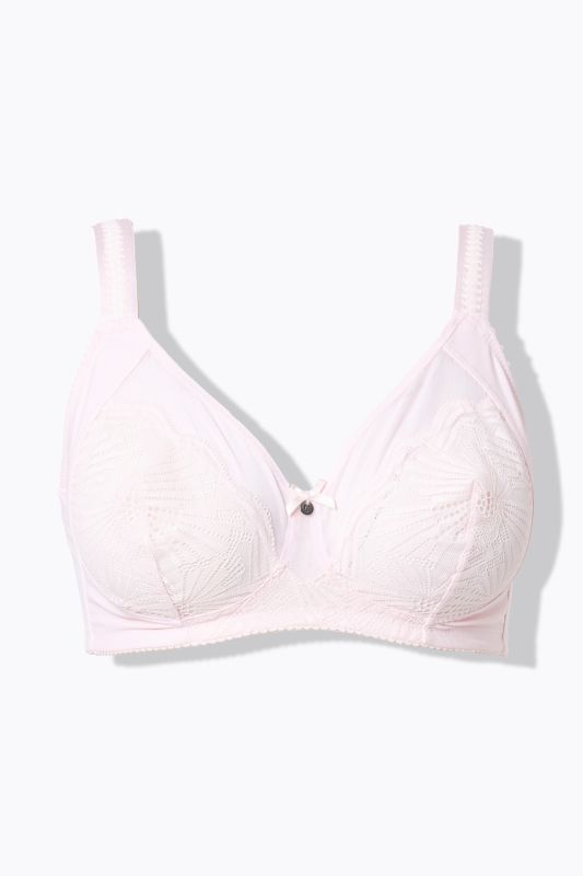 Soutien-gorge sans armatures, dentelle et mesh - bonnets C-D