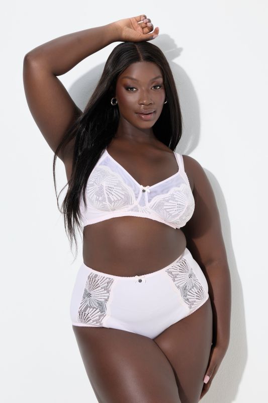 Culotte maxi en microfibre, dentelle sur les côtés