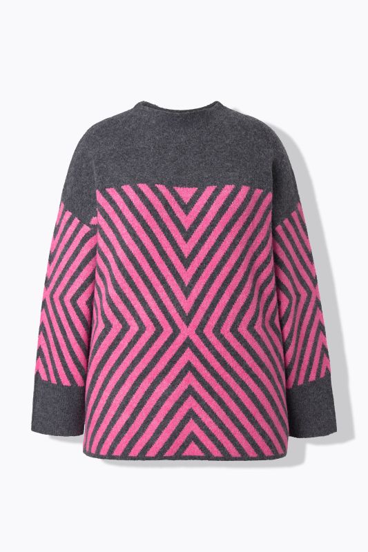 Pull à col montant et manches longues, motif graphique
