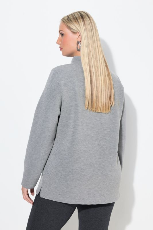 Sweat-shirt avec strass fantaisie, encolure bateau et manches longues