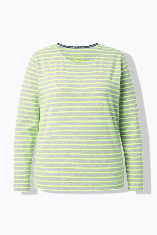 T-shirt rayé, manches longues et décolleté rond
