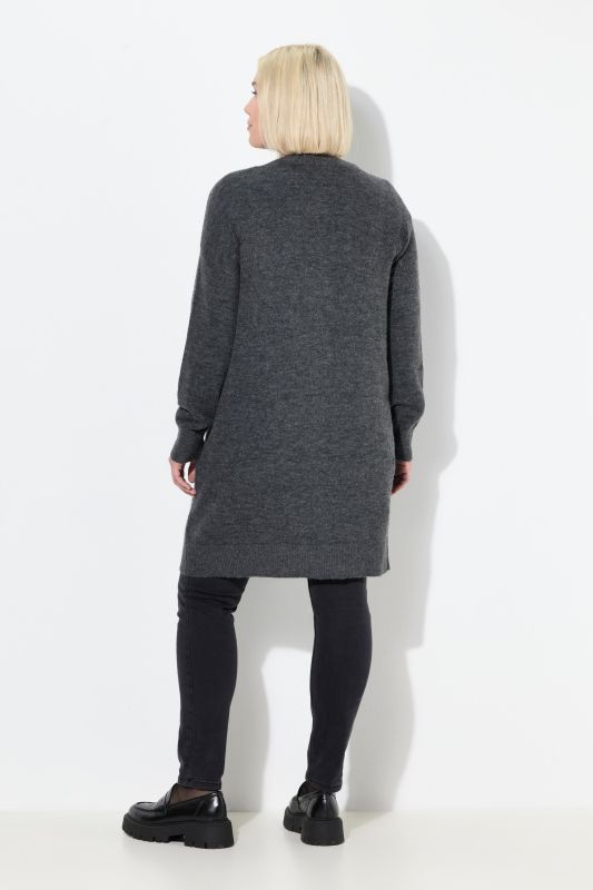 Cardigan col en V et patte de boutonnage, coupe Boxy