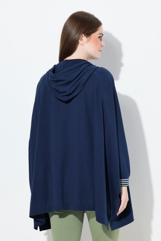 Poncho d'intérieur oversize, capuche et manches longues