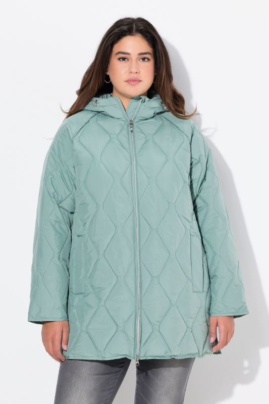 Longue veste matelassée HYPRAR, tissu déperlant, fermeture éclair à double curseur