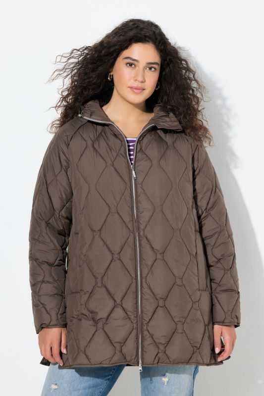 Longue veste matelassée HYPRAR, tissu déperlant, fermeture éclair à double curseur