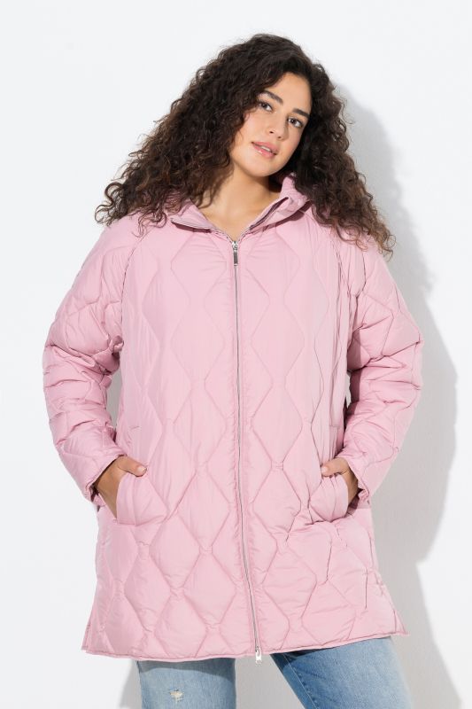 Longue veste matelassée HYPRAR, tissu déperlant, fermeture éclair à double curseur