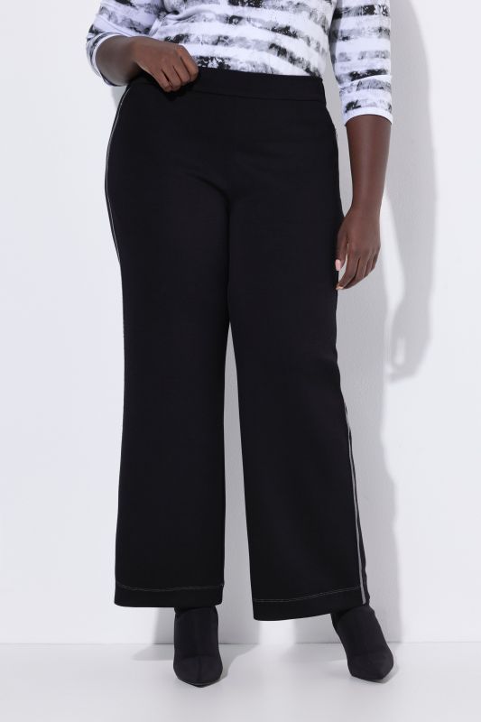 Pantalon de jogging Rose, jambe large et bande fantaisie scintillante