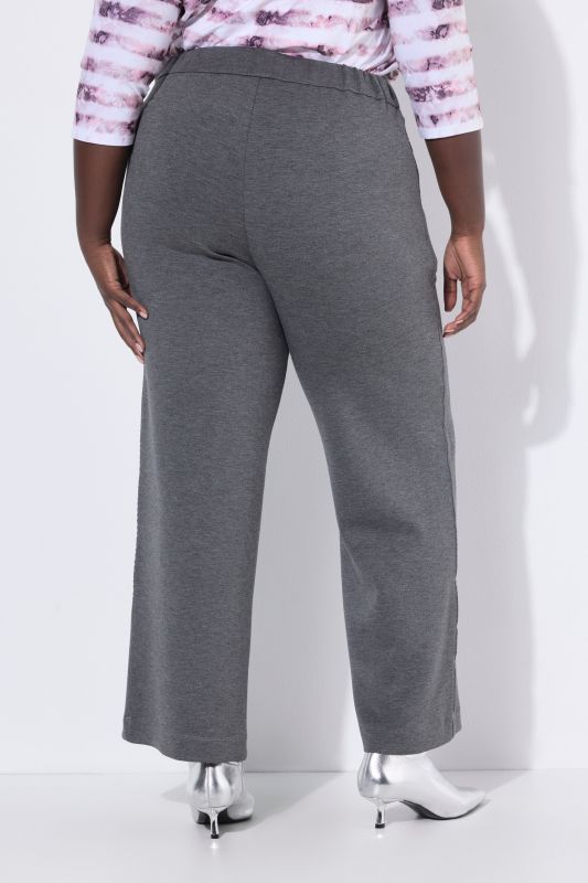Pantalon de jogging Rose, jambe large et bande fantaisie scintillante