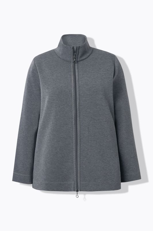 Veste en molleton, col montant et fermeture zippée à double sens, bandes scintillantes