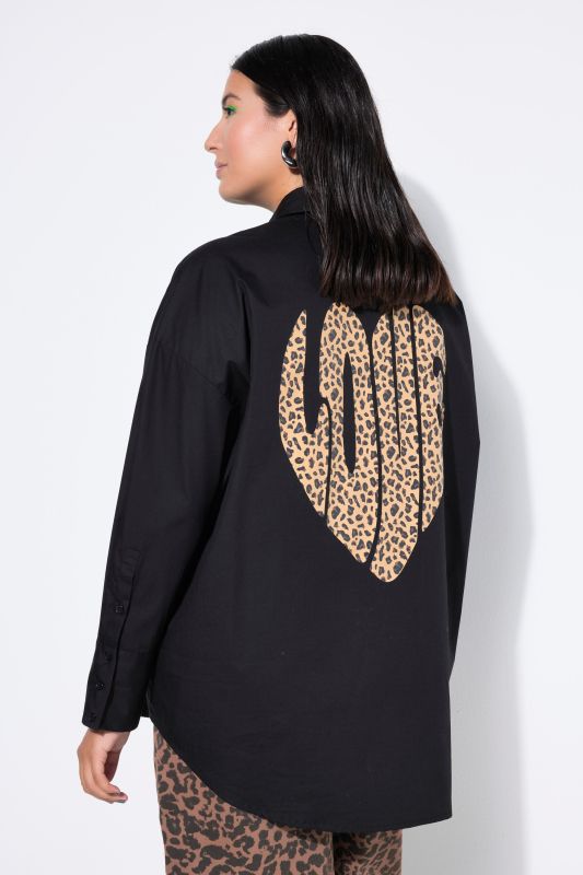 Chemisier oversize, imprimé dans le dos