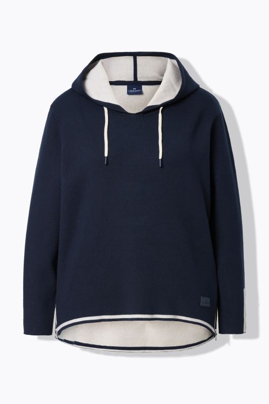 Sweat à capuche, maille double-face. Manches longues