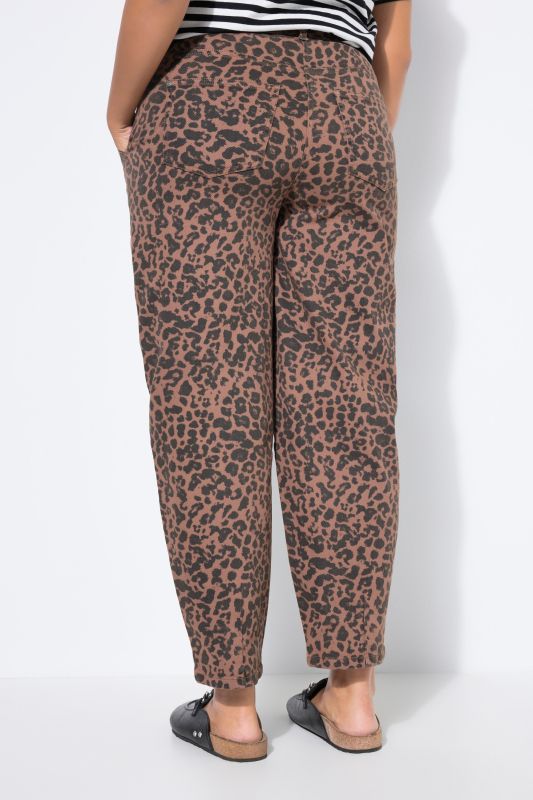 Jean ballon, jambes ballon, motif léopard