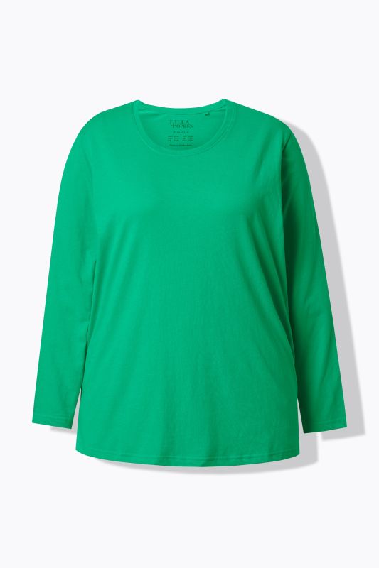 T-shirt décontracté à col rond et manches longues