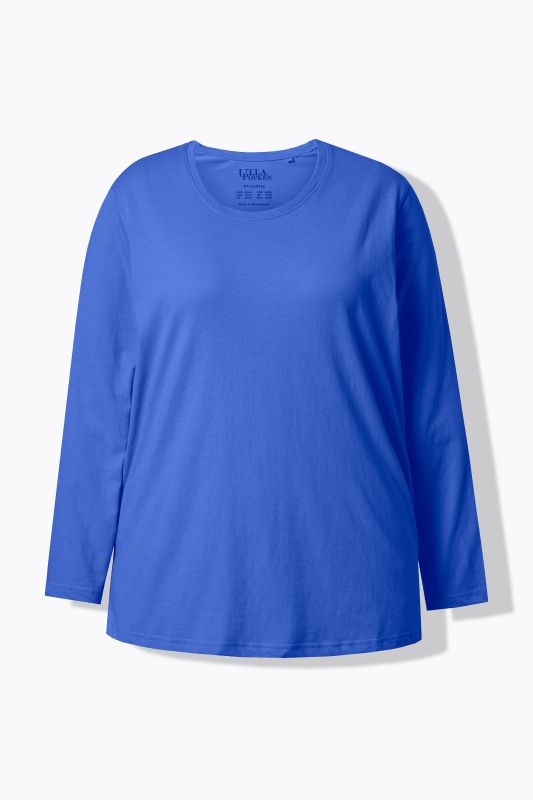 T-shirt décontracté à col rond et manches longues