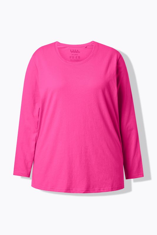 T-shirt décontracté à col rond et manches longues