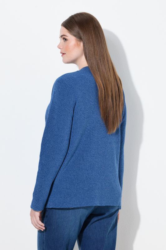 Cardigan en coton bio, encolure ronde et rubans en guise de fermeture