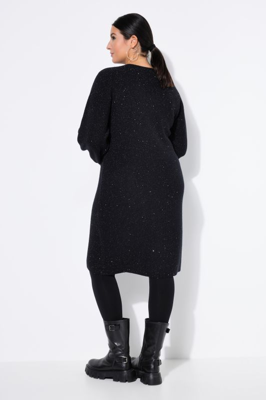 Robe en maille côtelée scintillante, coupe Slim Shape