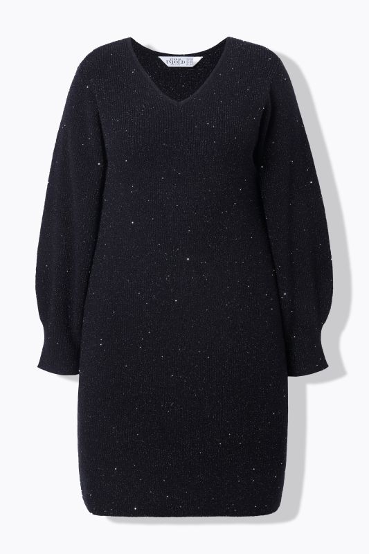 Robe en maille côtelée scintillante, coupe Slim Shape