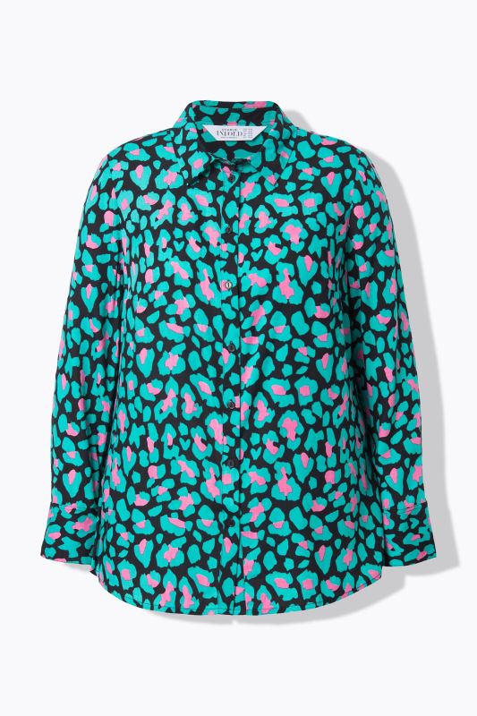 Chemisier coupe Wide Straight Shape, imprimé léopard coloré