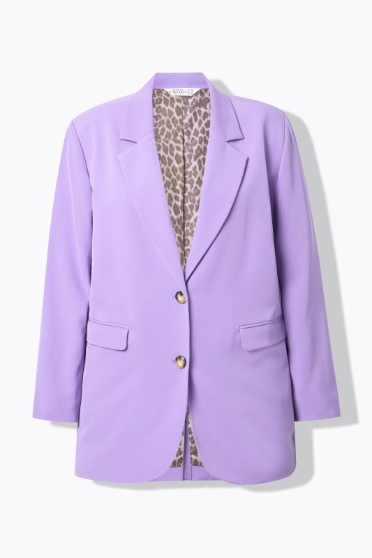 Blazer oversize, doublure léopard