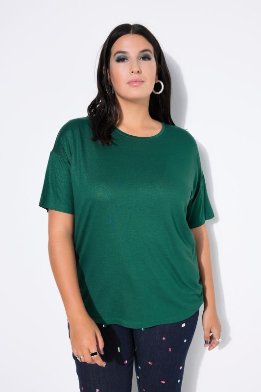 T-shirt oversize, revêtement brillant