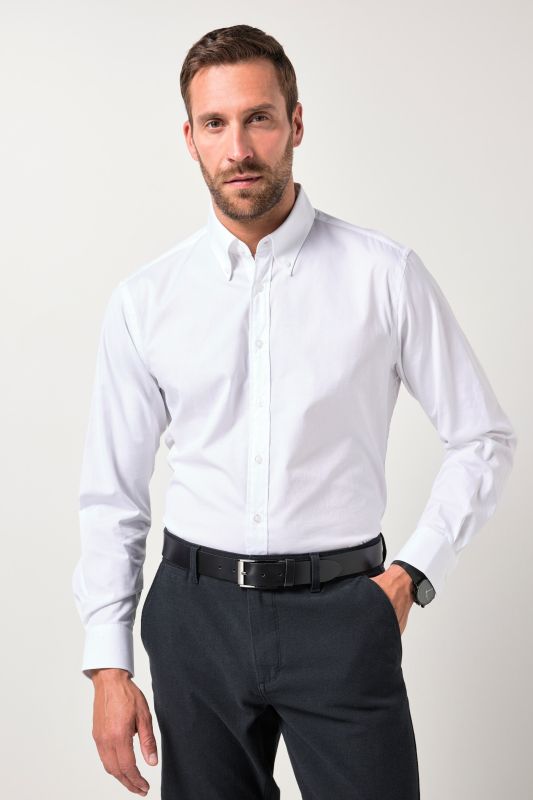 Chemise JP 1880, col à pointes boutonnées et technologie FLEXNAMIC®, coupe Modern Basic Fit - jusqu'au 7 XL