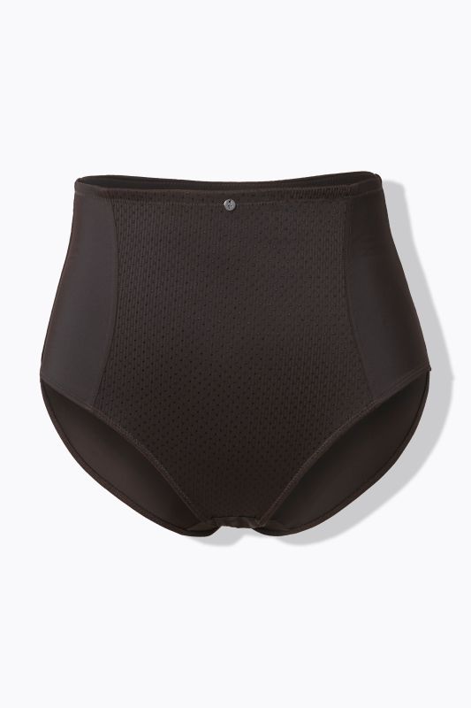 Culotte gainante, taille haute, empiècement jacquard