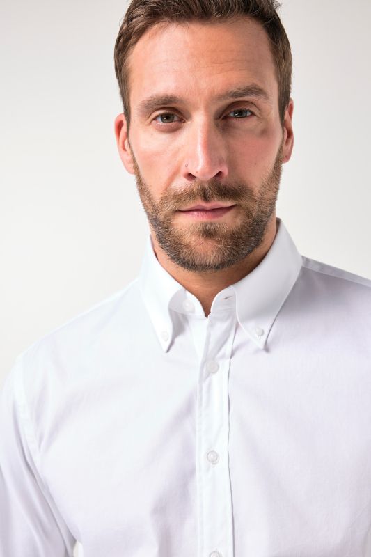 Chemise JP 1880, col à pointes boutonnées et technologie FLEXNAMIC®, coupe Modern Basic Fit - jusqu'au 7 XL