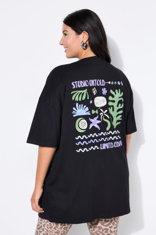 T-shirt oversize, imprimé devant et derrière
