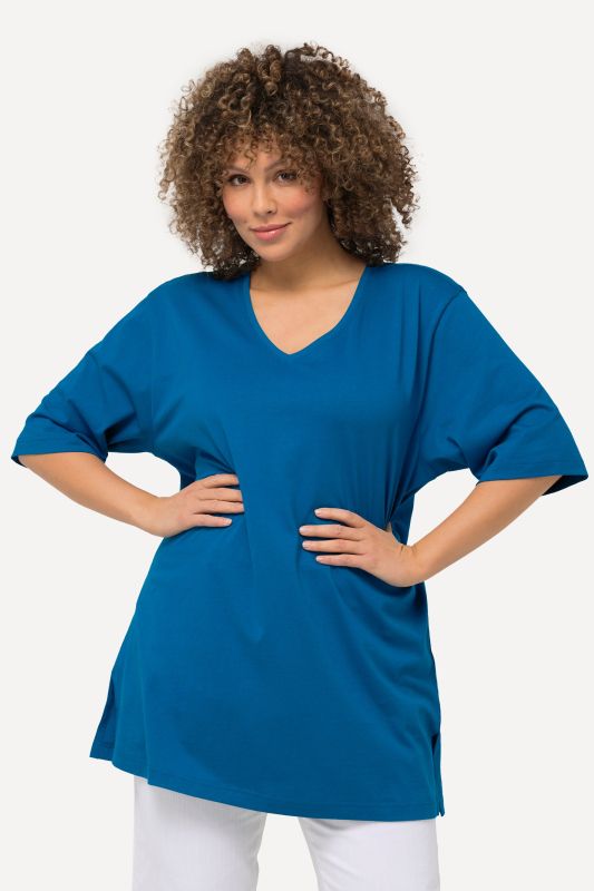 T-shirt coupe Relaxed Fit, décolleté en V et manches courtes