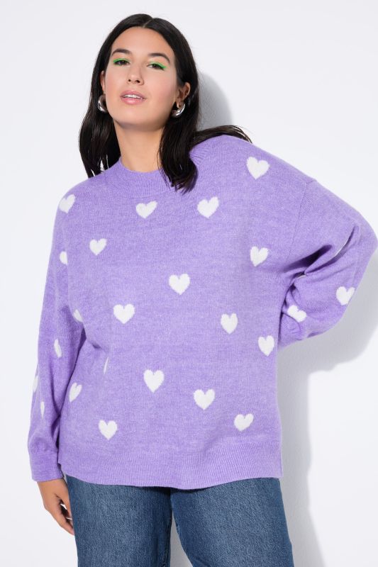 Pull oversize, avec cœurs
