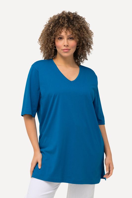 T-shirt coupe Relaxed Fit, décolleté en V et manches courtes