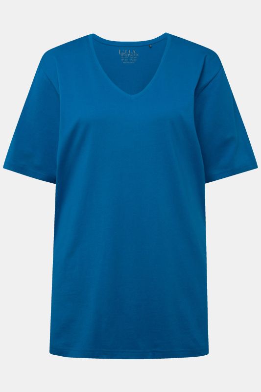 T-shirt coupe Relaxed Fit, décolleté en V et manches courtes