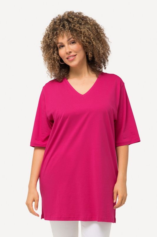 T-shirt coupe Relaxed Fit, décolleté en V et manches courtes