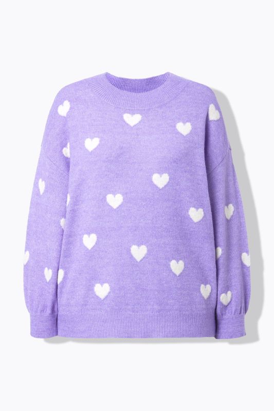 Pull oversize, avec cœurs