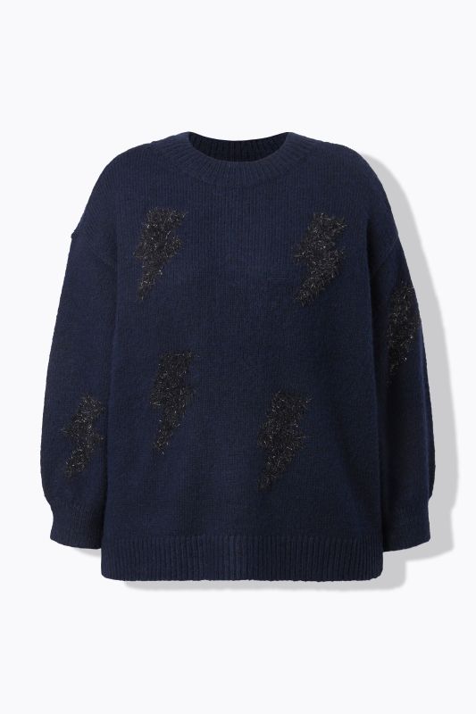 Pull oversize, motifs scintillants