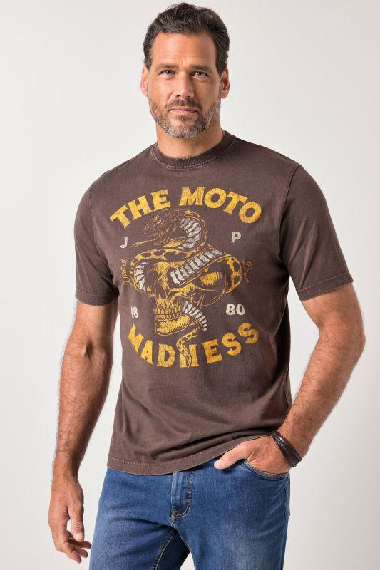 T-shirt JP 1880, manches courtes et imprimé poitrine, style vintage - jusqu'au 8 XL