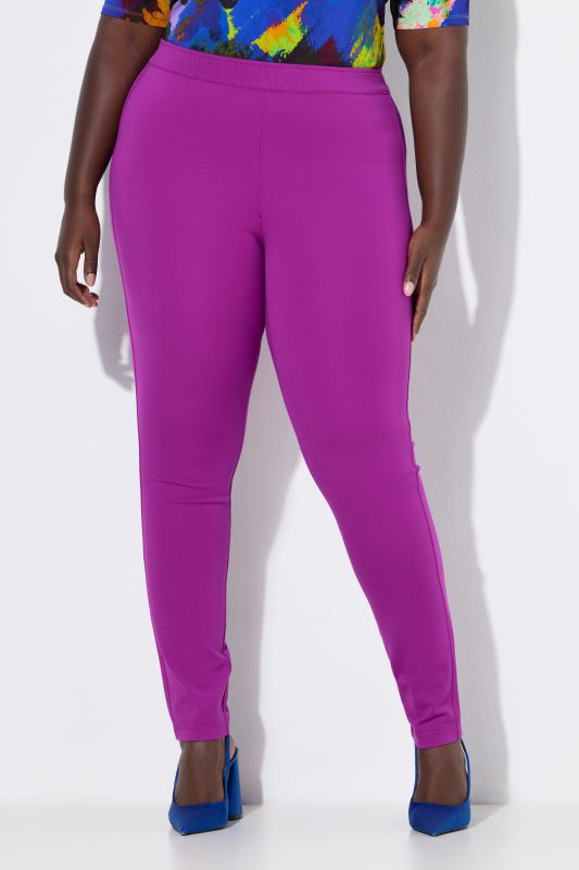 Pantalon Sienna en point de Rome, coupe près du corps et taille élastique