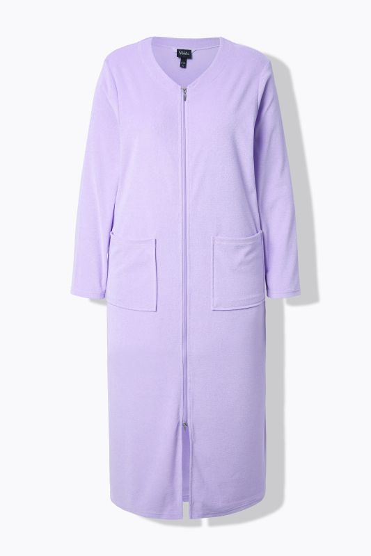 Peignoir en tissu éponge, doux et confortable - fermeture à glissière à double sens