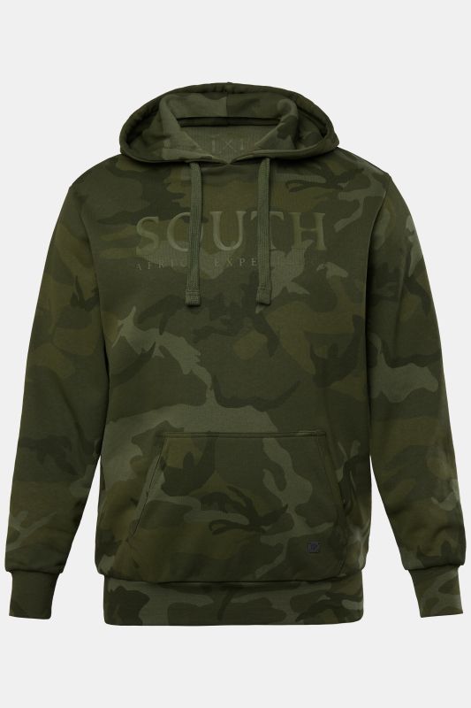 Sweat-shirt à capuche, imprimé camouflage - jusqu'au 8 XL