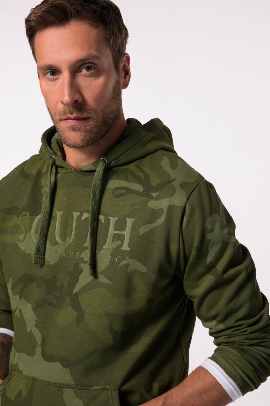 Sweat-shirt à capuche, imprimé camouflage - jusqu'au 8 XL