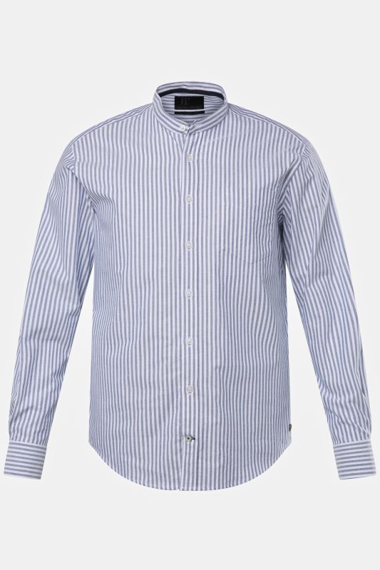 Chemise Oxford, manches longues et col montant, coupe Modern Fit - jusqu'au 8 XL