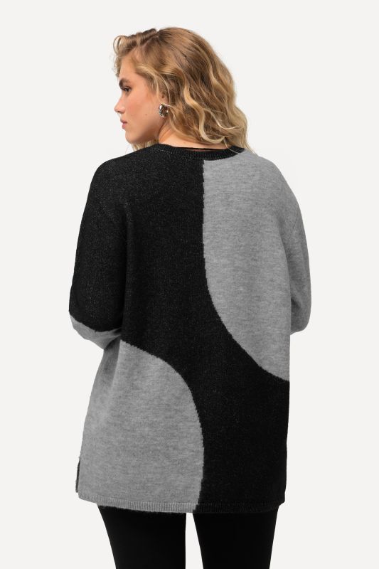 Pull à col rond et manches longues, esprit colour block