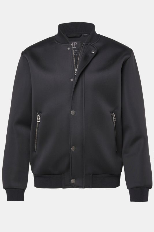 Veste en tissu cuba, col esprit blouson Teddy américain, fermeture à glissière