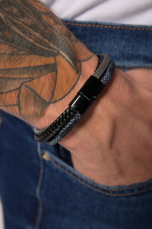 Bracelet ultra-long, fermoir en métal