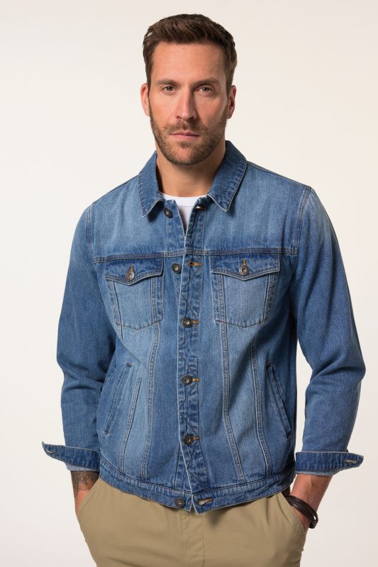 Veste en jean JP 1880, poches poitrine et patte de boutonnage - jusqu'au 8 XL