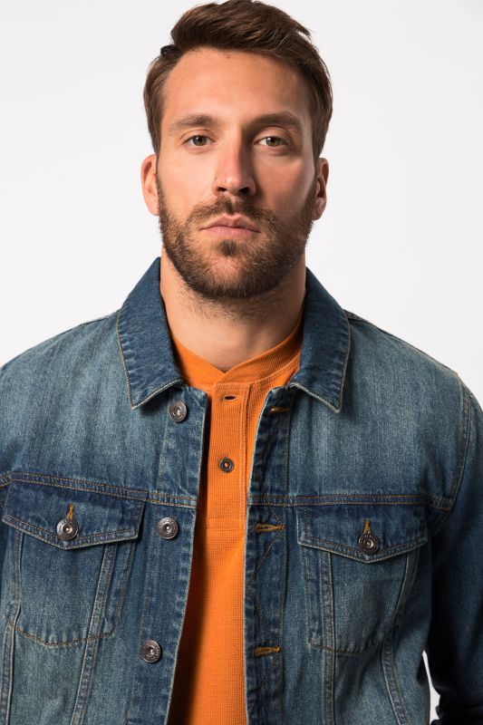 Veste en jean JP 1880, poches poitrine et patte de boutonnage - jusqu'au 8 XL