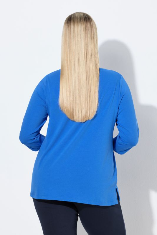 T-shirt col rond et manches 3/4, message MODERN sur la poitrine, collection Classic