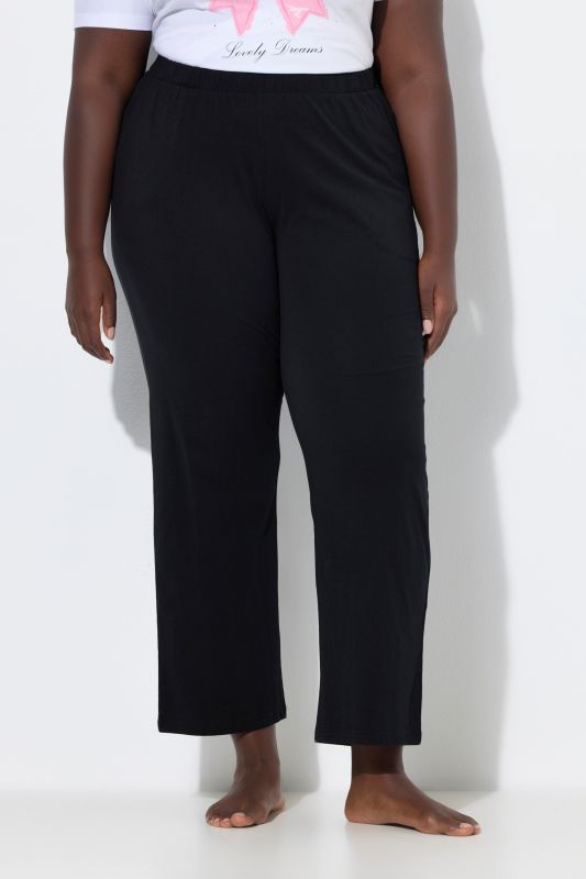 Pantalon de pyjama uni/cœurs, jambe longue