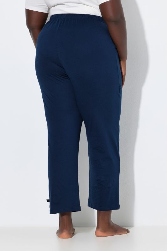 Pantalon de pyjama uni/cœurs, jambe longue